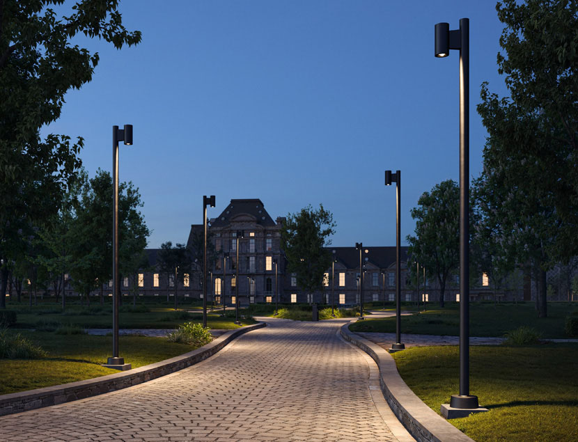 Syrios square fixtures wall mounted outside fine spirits store
