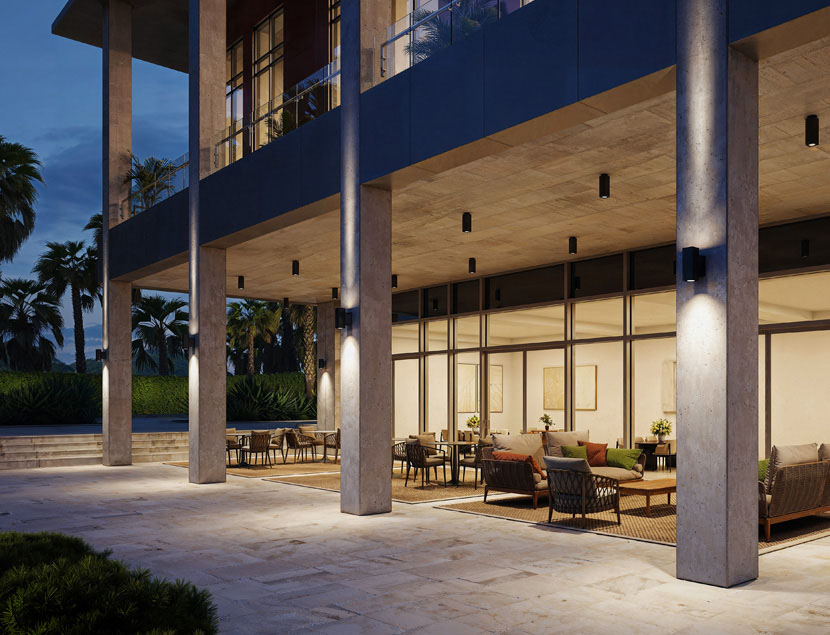 Close up of 3 Syrios fixtures to show adjustability options